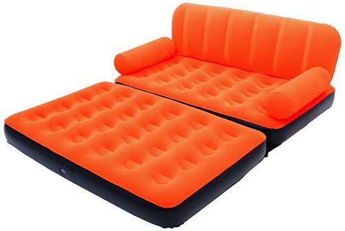 Bestway Flocked Double Inflatable Air Bed Couch Sofa Orange 1 88 X 52 0 64 M Bestway Flocked Double Inflatable Air Bed Couch Sofa Orange 1 88 X 52 0 64 M