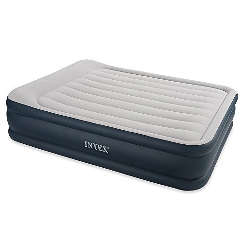 Intex Deluxe Pillow Rest Raised Air Bed Queen Size Inc Pump 67738