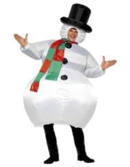 Inflatable snowman costume