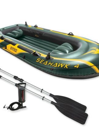 Intex Seahawk 4 Boat Set - four man inflatable dinghy with oars and pump #68351