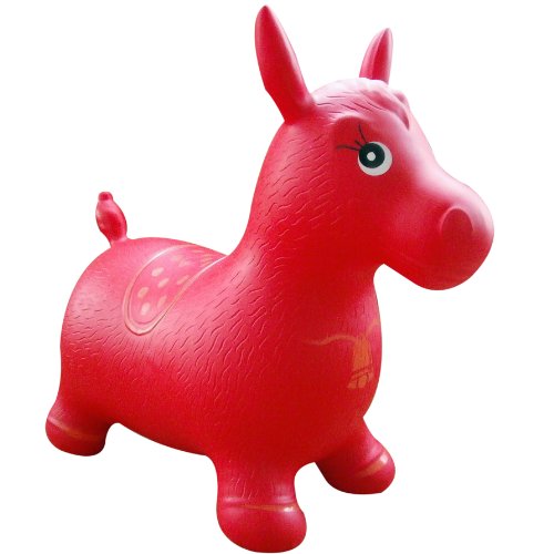 red bouncy horse