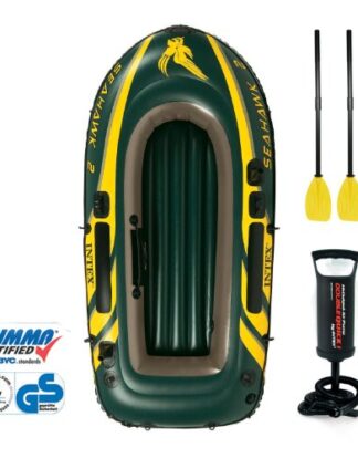 Intex Seahawk 2 Boat Set - two man inflatable dinghy with oars and pump #68347