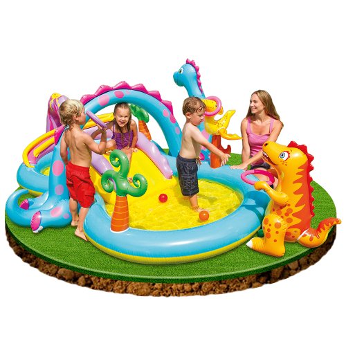 Intex Dinosaur Water Play Center Paddling Pool With Moveable Arch