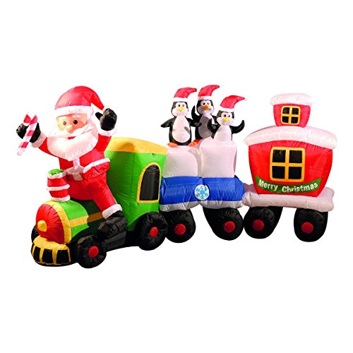 inflatable christmas train with santa and friends inflatable inflatable christmas train with santa and friends inflatable