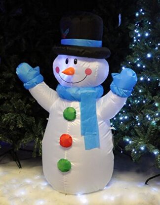 4 FT (4') SNOWMAN LED AIRBLOWN CHRISTMAS INFLATABLE LIGHTED NEW GARDEN LAWN DECOR