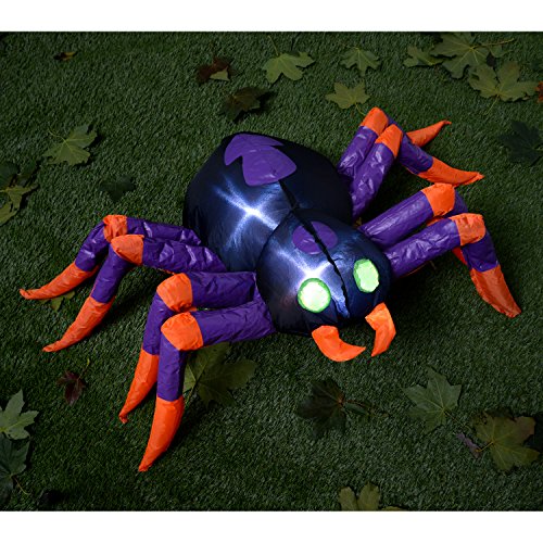 WeRHalloween 90 cm Large Pre-Lit "Spider" Inflatable Halloween