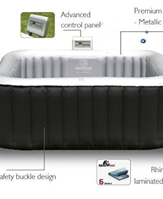 MSPA LUXURY ALPINE M-019LS SQUARE 4 + 2 INFLATABLE JACUZZI HOT TUB SPA