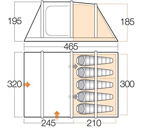 Best selling 5 man inflatable tent blue print