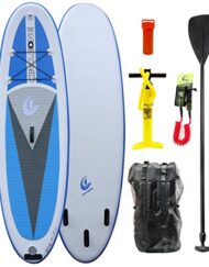 Circle One iSUP Package Inflatable Stand Up Paddle (SUP) Board - Blue, 10 ft 6 -Inch