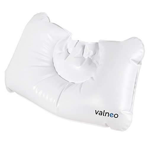 VALNEO Bath Pillow White Lightweight Inflatable Pillow For A Spa Like Bathing Experience 2 Years Satisfaction Guarantee Relaxing Bathtub Cushion