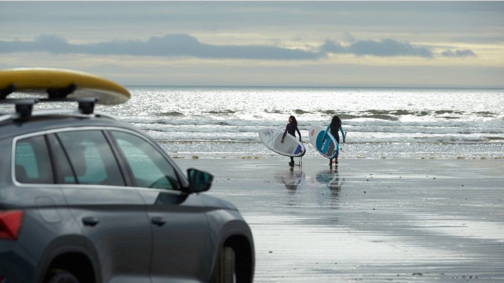 Red Paddle board as seen in the latest Skoda Kodiaq advert.