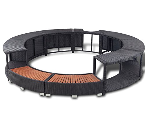 Hot Tub Rattan Surround Black Inflatable System Outdoor Garden Spa Hot Tub Rattan Surround Black Inflatable System Outdoor Garden Spa Jacuzzi Patio Enclosure Outside Wicker Furniture Free Delivery In Max 3 5 Working